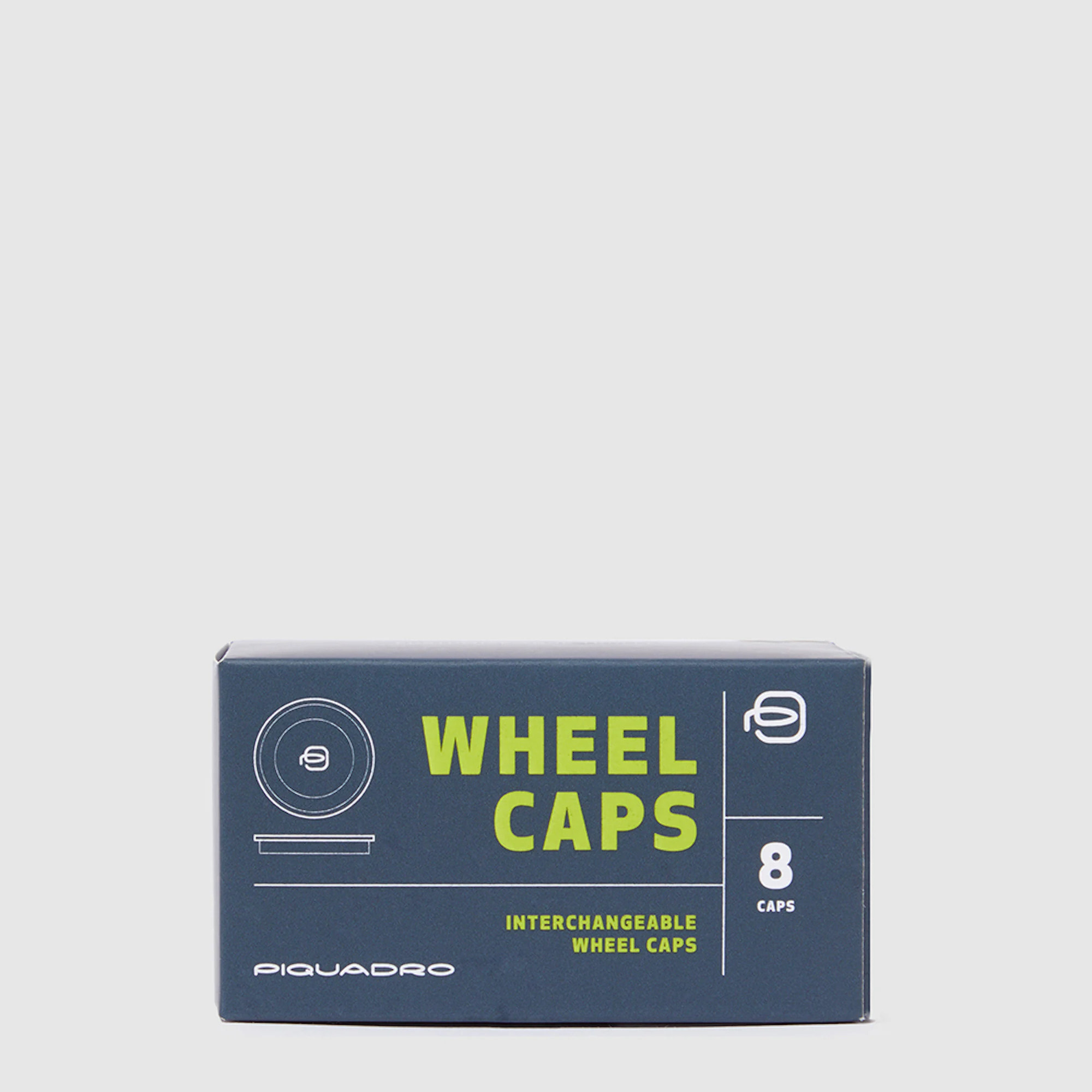 Piquadro Set of 8 wheel caps in assorted colours