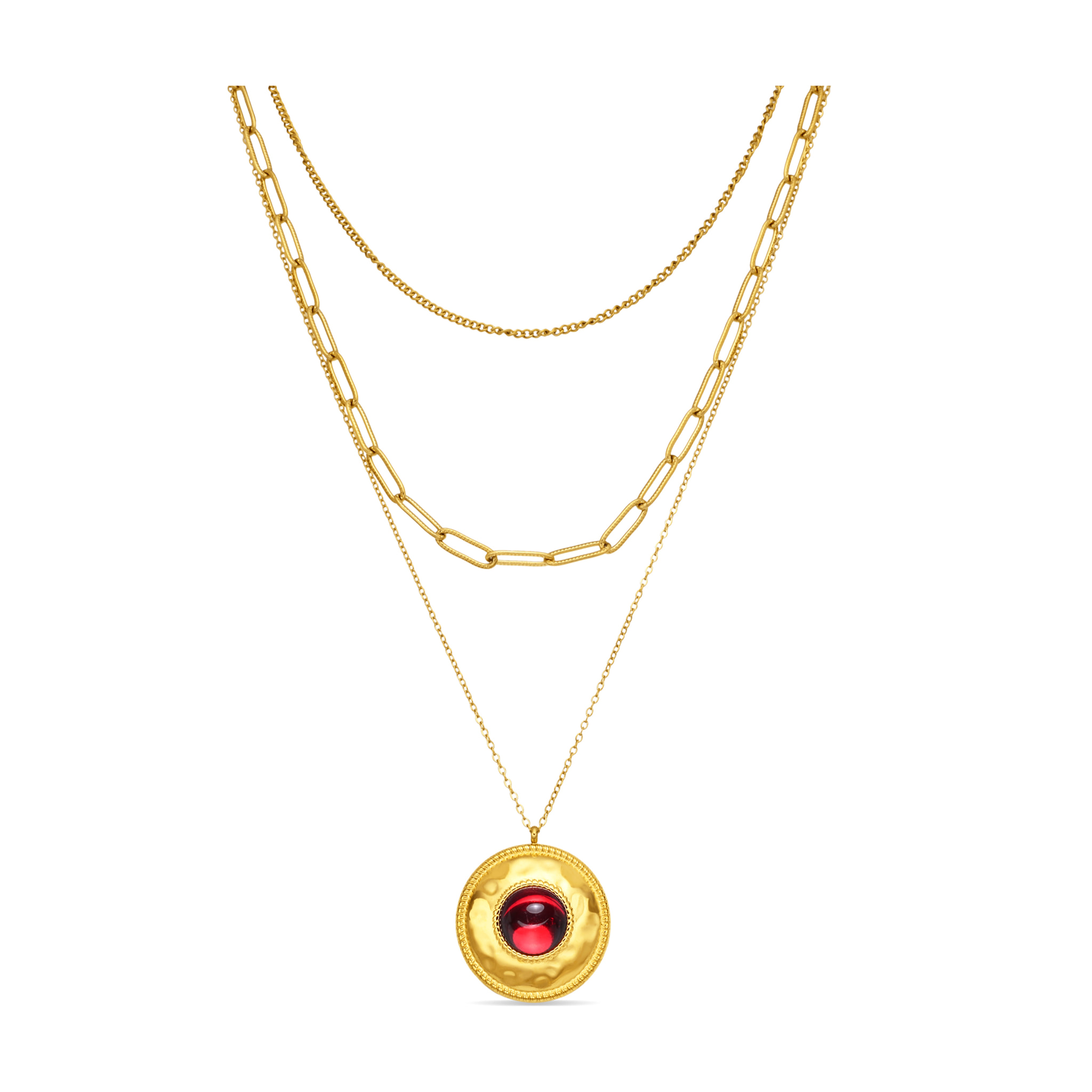 Collar Arweh acabado oro amarillo 18k
