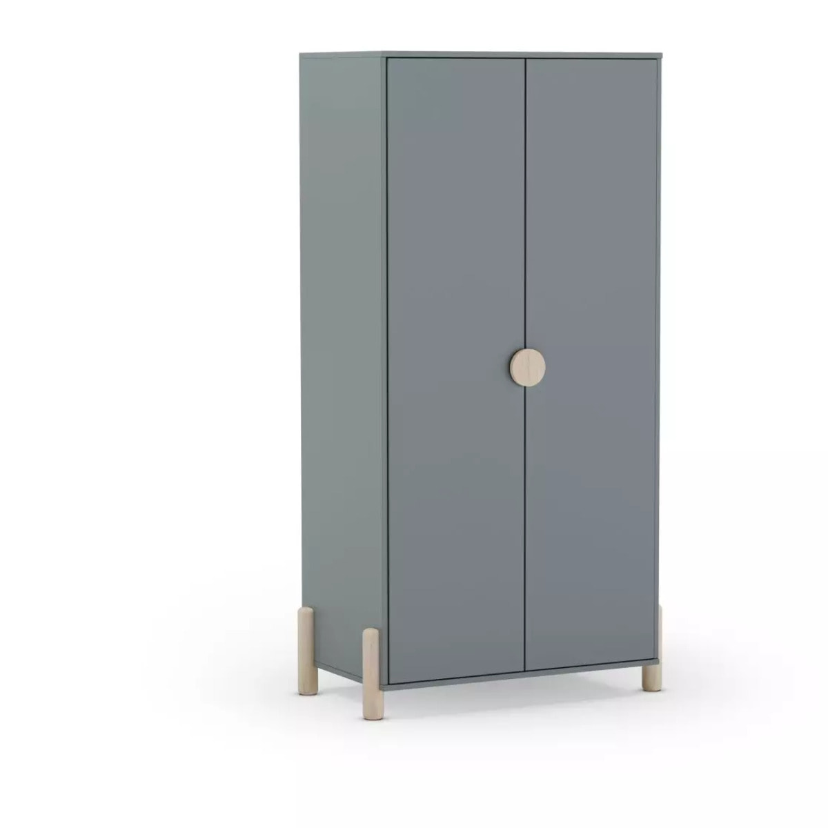 Armario juvenil de 2 puertas en verde salvia y oak soft 92,5x180 cm Misty Dawn Verde Salvia - Oak Soft