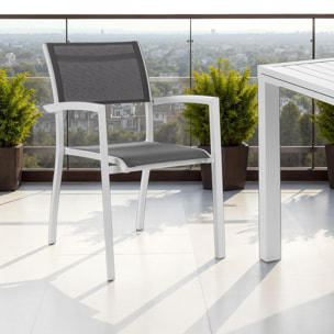 Tomasucci Lot 2 chaises avec accoudoirs intérieur/extérieur NYDRI Blanc