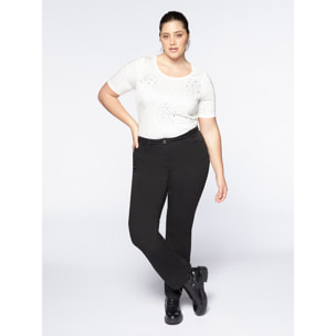 Fiorella Rubino - Pantalones regular cinco bolsillos - Negro