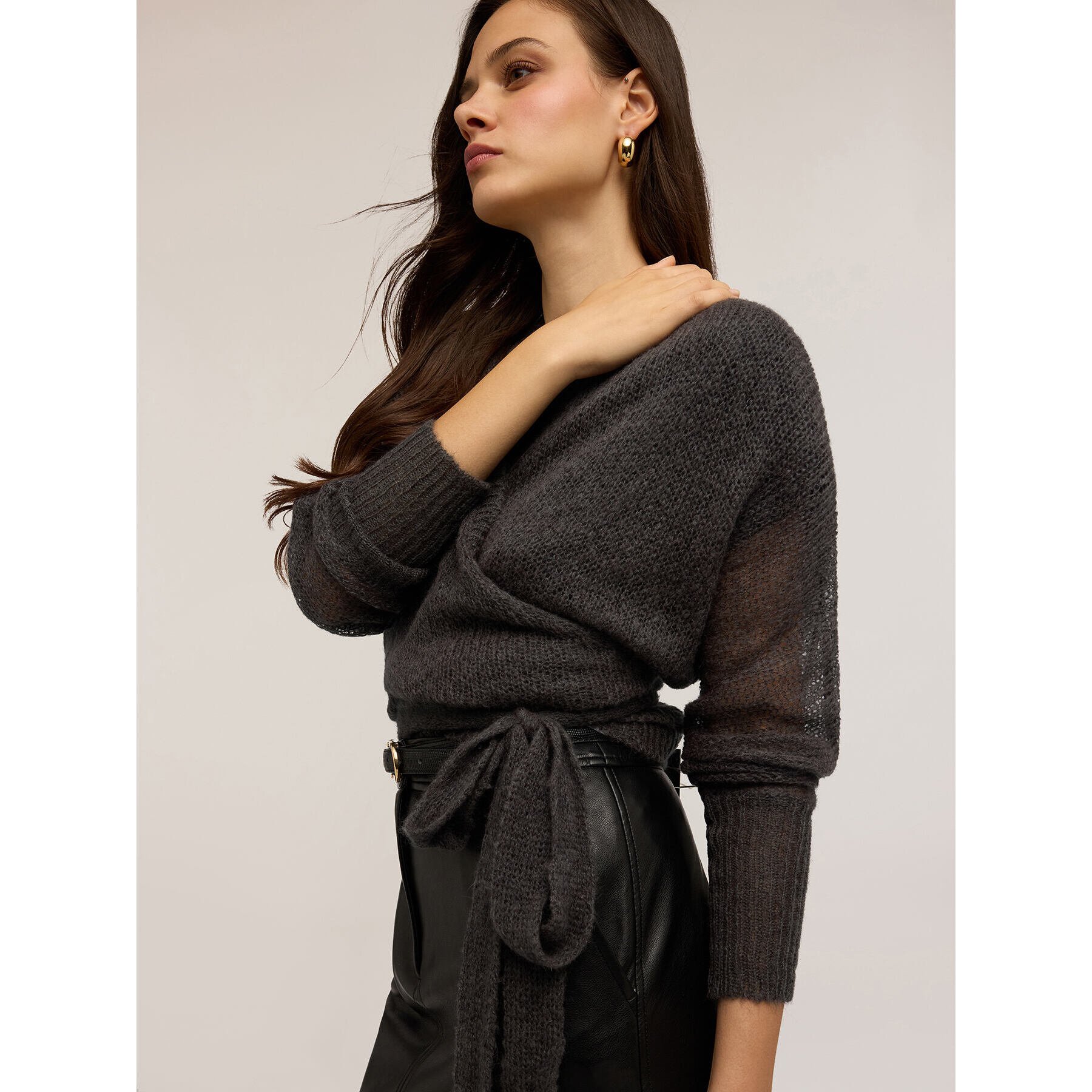 Motivi - Camiseta bimatérica - Negro