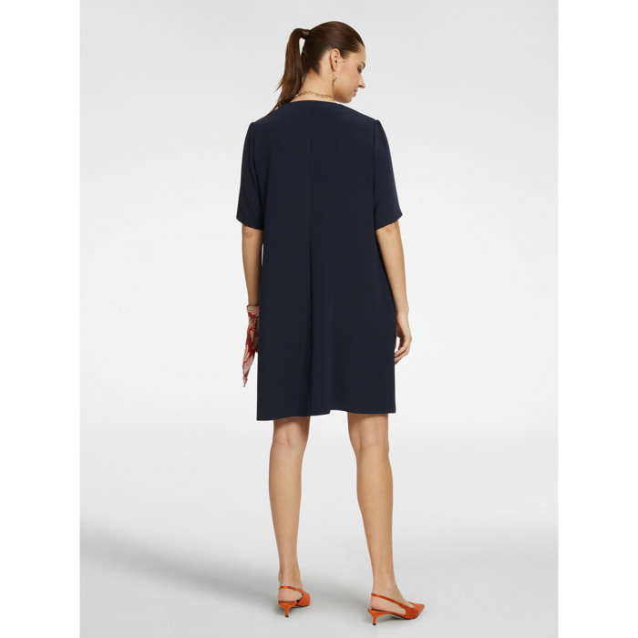 Elena Mirò - Vestidocon botones - Azul