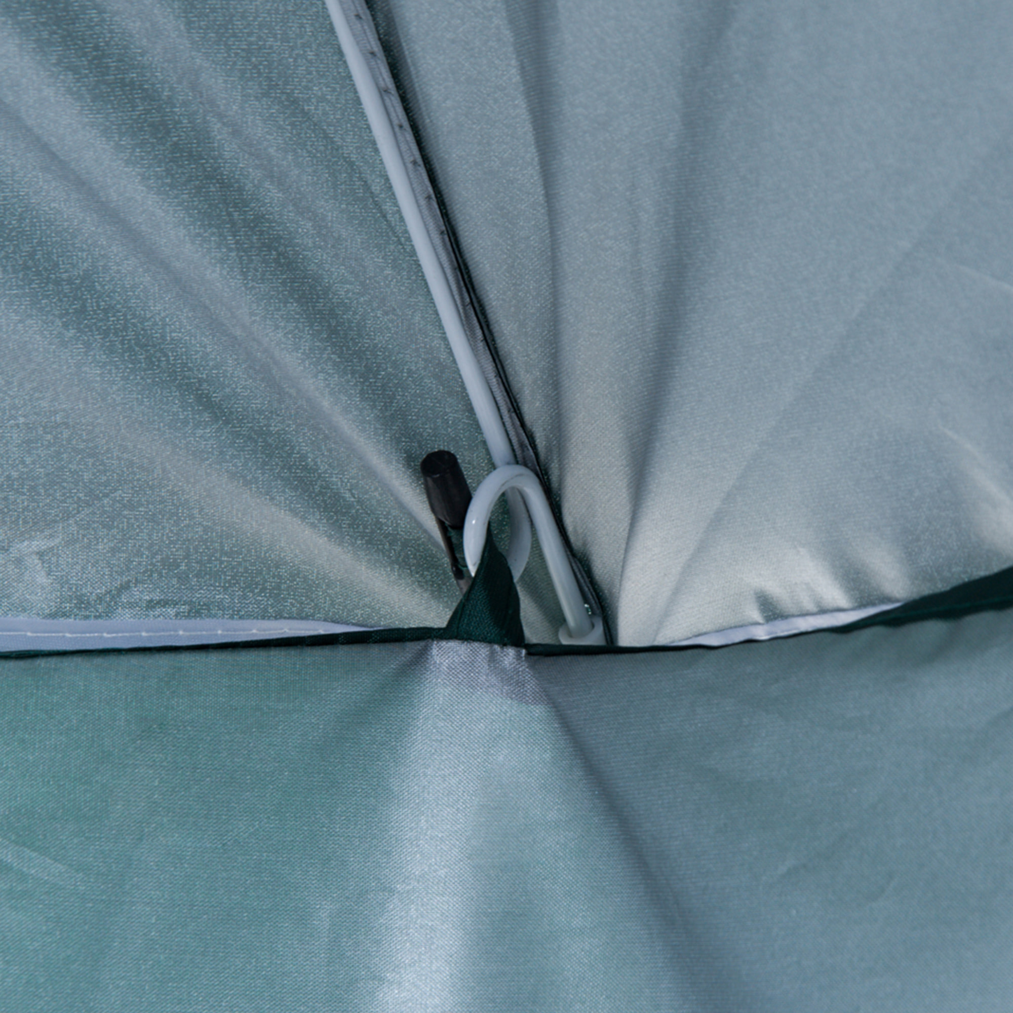 Sombrilla de Playa con Panel Lateral Ø220x220 cm Parasol para Terraza con Apertura Manual 8 Varillas de Acero y Bolsa de Transporte para Jardín Piscina Verde