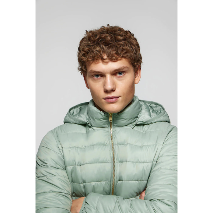 Chaqueta Charles ultralight verde jade con capucha y logotipo Polo Club