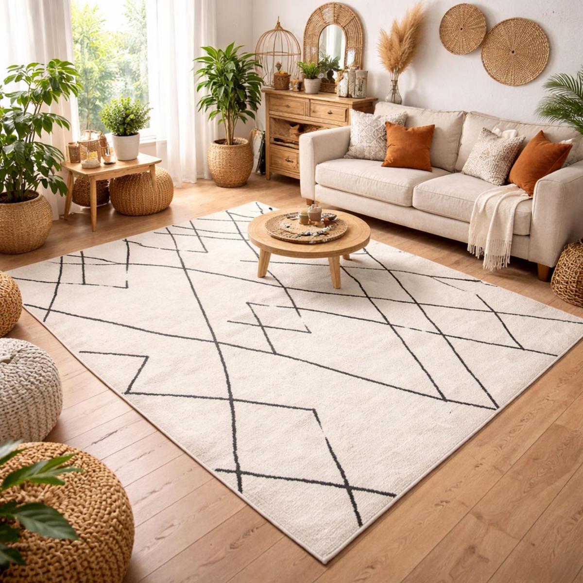 Tapis berbère tissé motifs tribaux DIHO