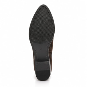 Texano basso in vera pelle scamosciata - tacco 5 cm