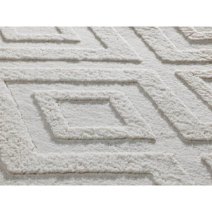Alfombra lavable con relieve en color blanco Estilo, varias medidas disponibles