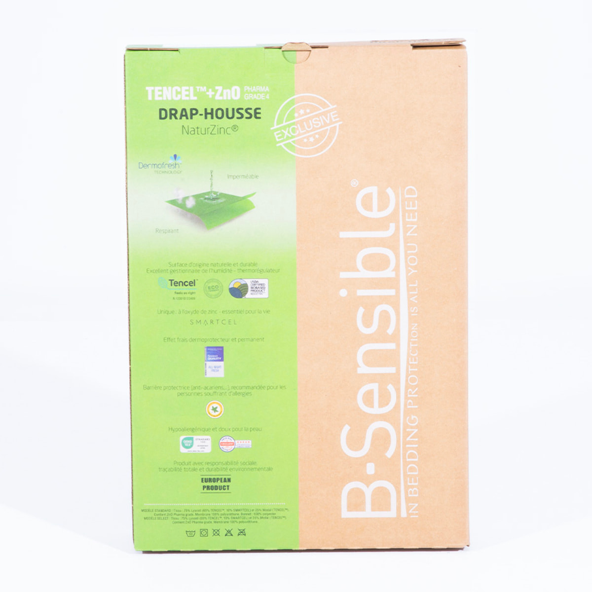 Alèse B-SENSIBLE Gris anthracite | Impermeable & Anti-acariens