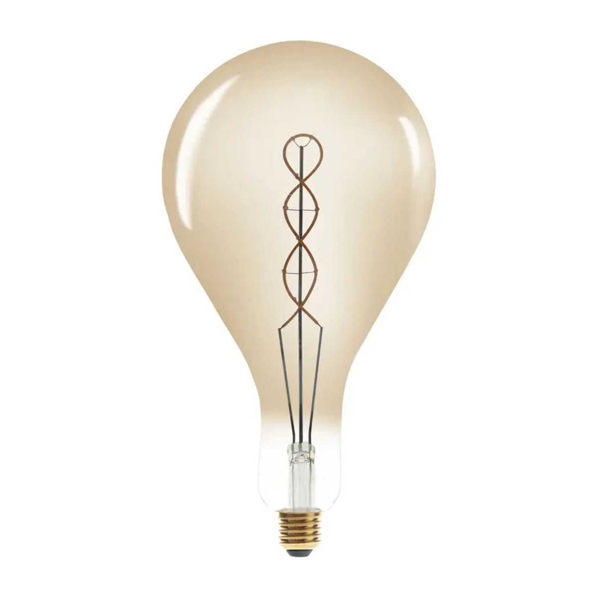 Ampoule LED "Poire" ambrée - filament torsadé E27