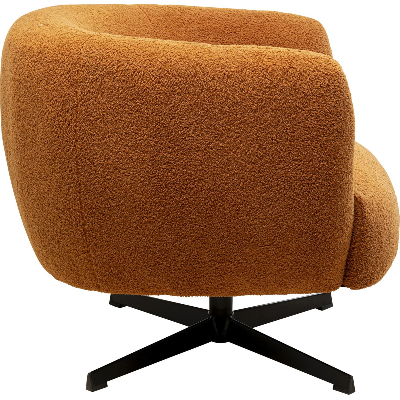 Fauteuil pivotant Fuzzy marron Kare Design