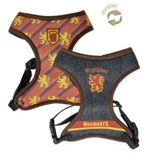 Arnés reversible para perros diseño harry potter gryffindor