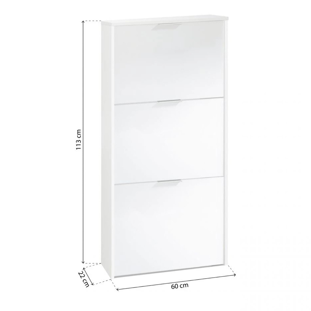 Zapatero Remi de 3 puertas Blanco