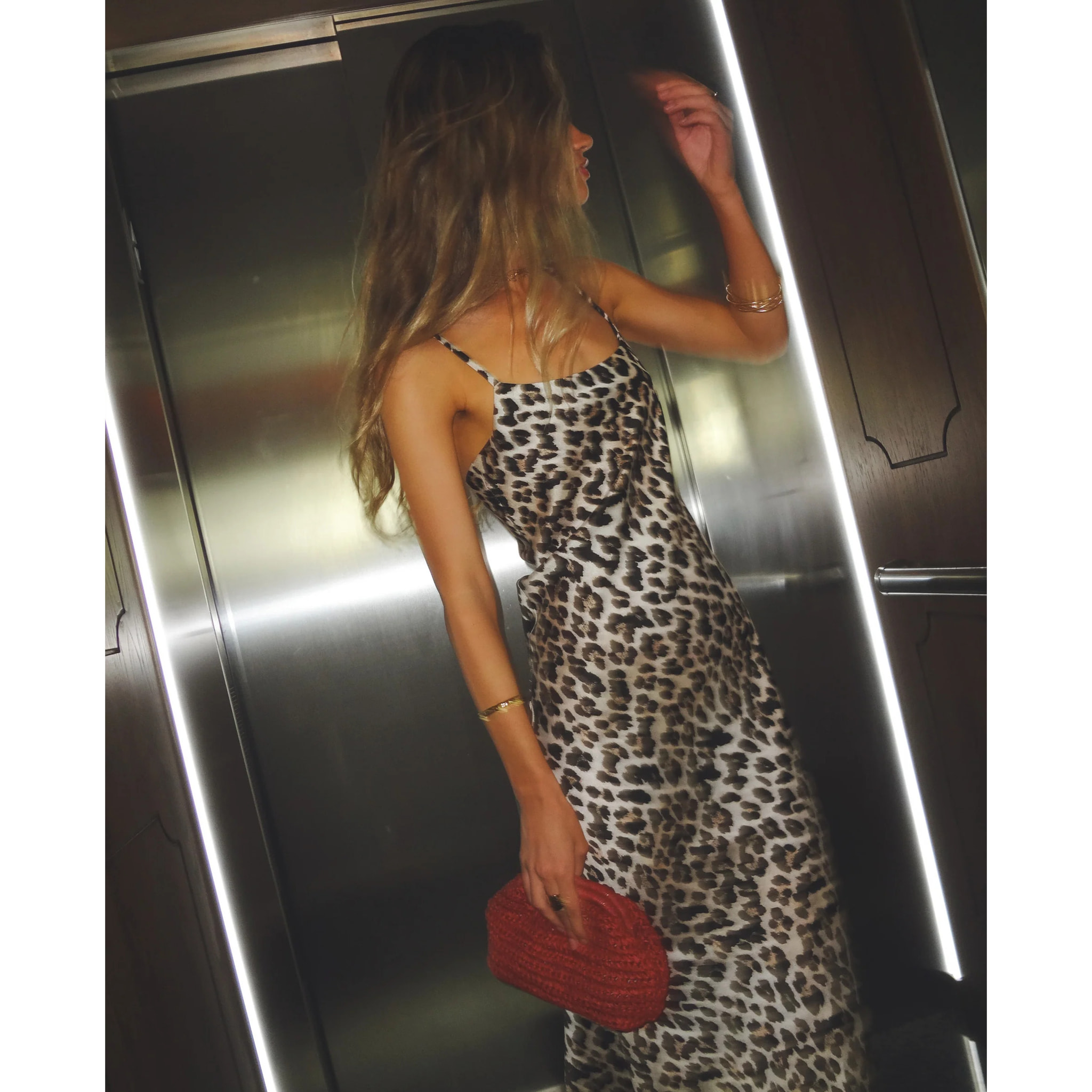 Vestido lencero leopardo