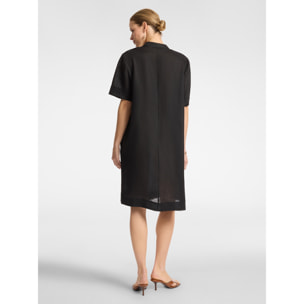 Elena Mirò - vestido de lino - Negro