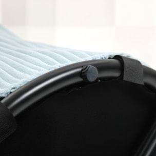 Puff Almacenaje Baúl de Almacenaje Redondo Tapizado en Pana Asiento Acolchado Tapa Extraíble para Pasillo Dormitorio Salón Ø40x41 cm Azul Claro