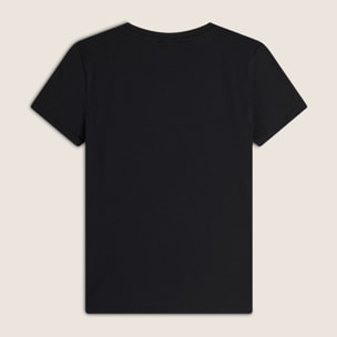 T-shirt donna in jersey con logo composto da borchie