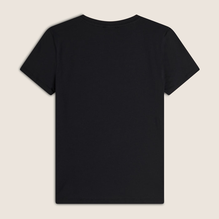 T-shirt donna in jersey con logo composto da borchie