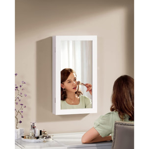 Specchiera portagioie a parete JBC51W in MDF bianco
