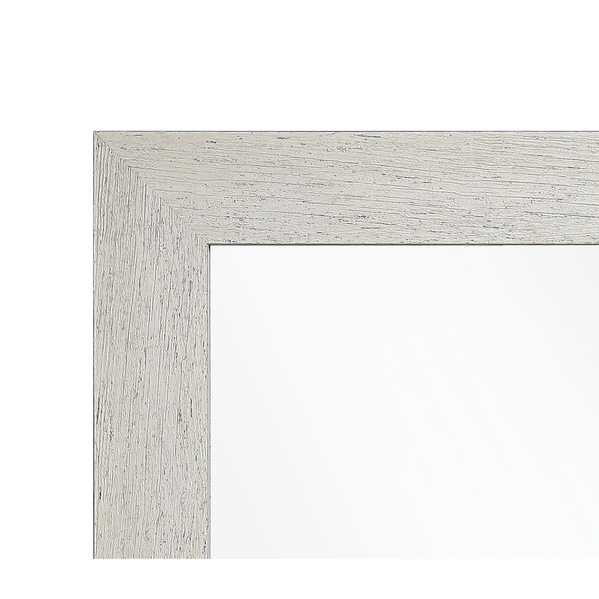 Espejo rectangular Vintage poliestireno blanco decapé 109x79x2 cm