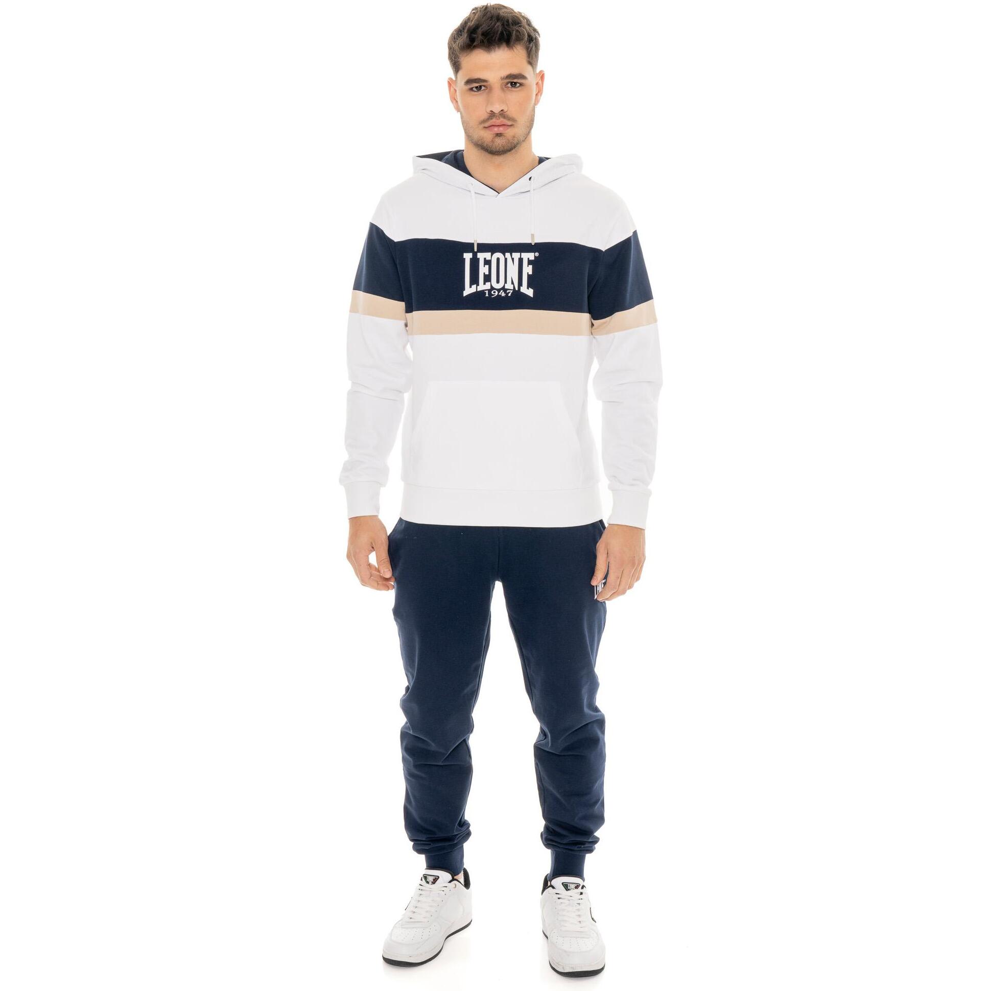 Tuta da uomo pull on con cappuccio in cotone non garzato Leone Easy