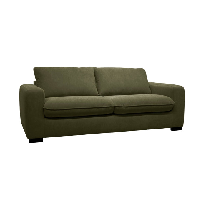 Canapé lit convertible 3 places tissu chenille avec matelas 10cm - Fabriqué en France NIDO