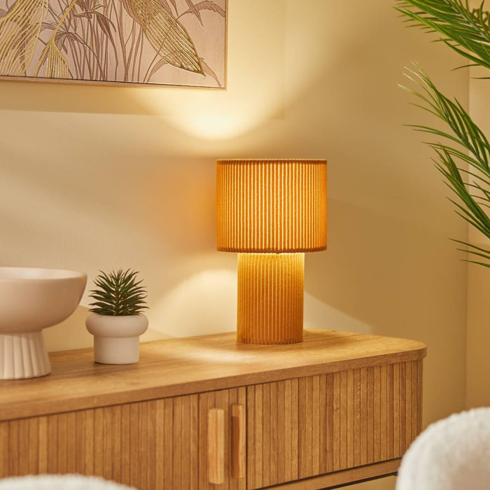 Lampe Jolina cylindrique H.28cm jaune