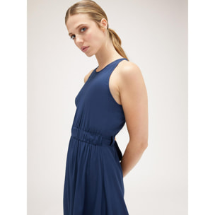 Motivi - Vestido largo con cuello halter - Azul