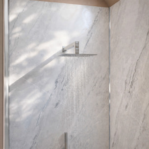 Pack 3 Panneaux Muraux Pierre Artic Storm 90x250 cm + Profilés Chrome - STONE'IT