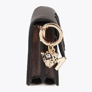 Borsa a tracolla baguette in ecopelle con M goffrata