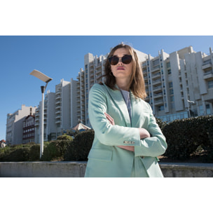 Gafas de sol OCEAN CAT EYE - Carey mate y metal dorado brillante / Plana de pc marrón