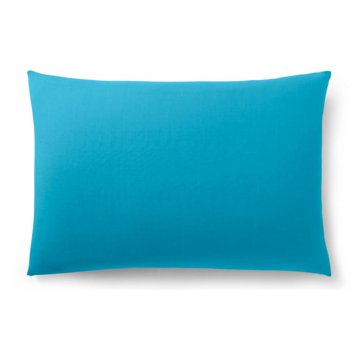 Taie d'oreiller Turquoise / 100% Coton / 57 fils/cm²