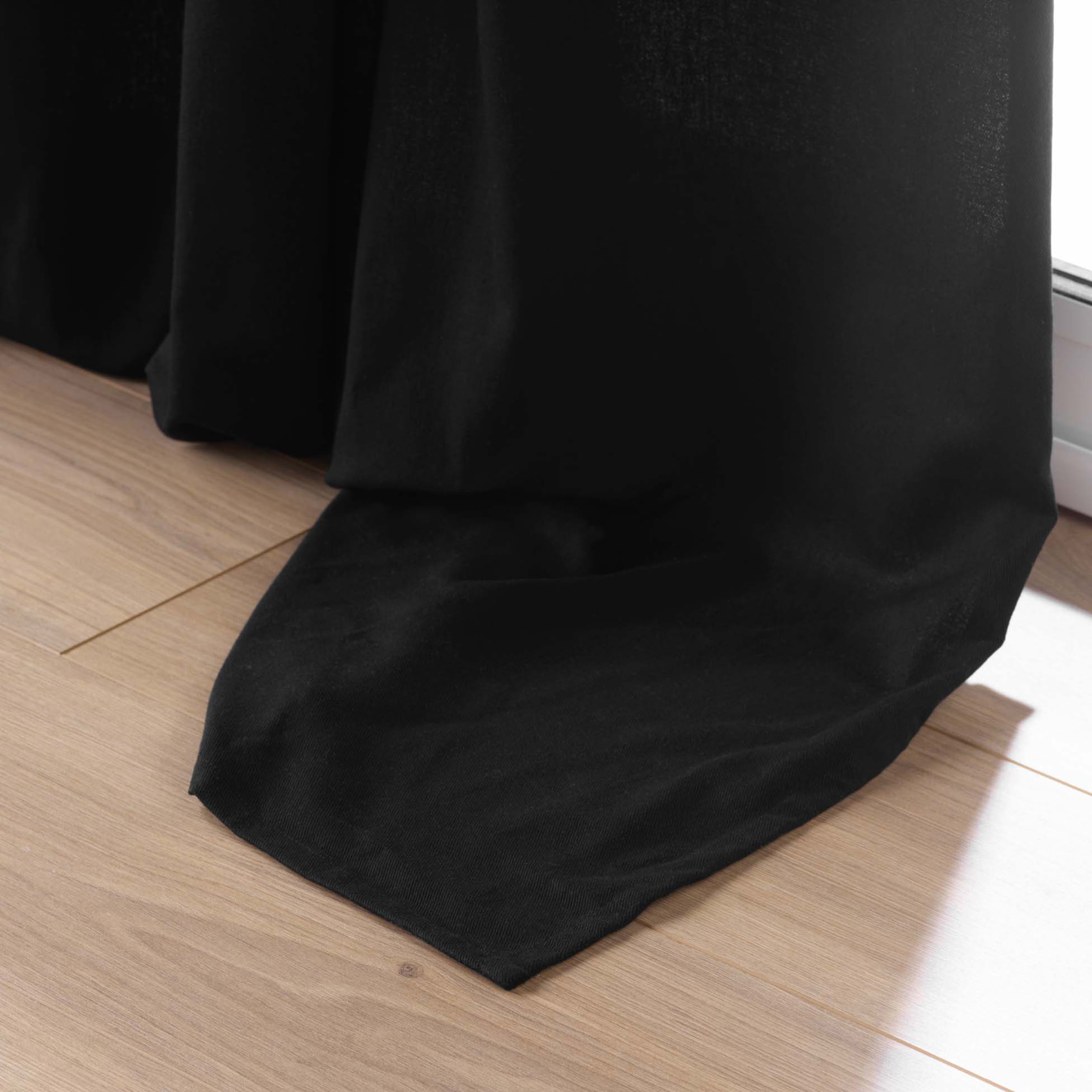 Rideau en poly-coton recyclé - Noir