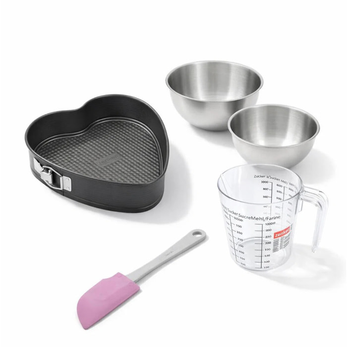Set de 5 ustensiles de pâtisserie moule à gâteaux bol spatule pâtisserie et verre doseur Spécial créative Spécial créative Zenker  Spécial créative