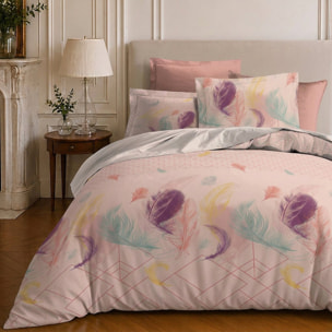 Parure housse de couette 100% coton motif tropical - PALOMA