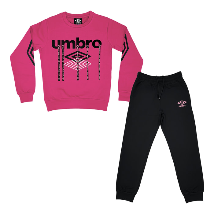 Tuta Ragazza UMBRO 8 / 16 Anni Cotone Felpato Invernale