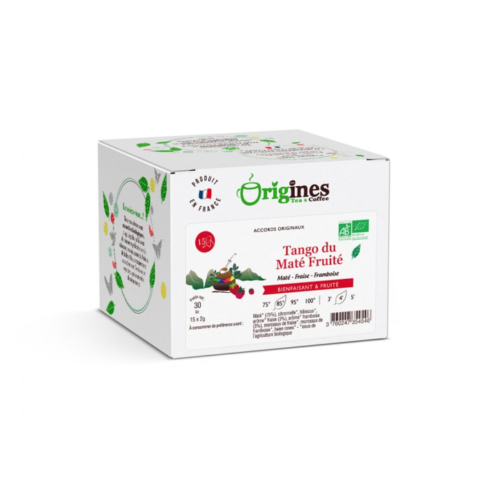 Tango du Maté - Maté Bio fruits rouge - Infusettes 15x2g