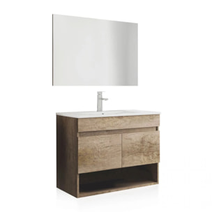 Mueble de baño con espejo Thai 2 puertas Nordik