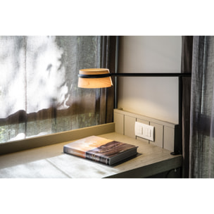 LOOP Lampe de table noire avec pince