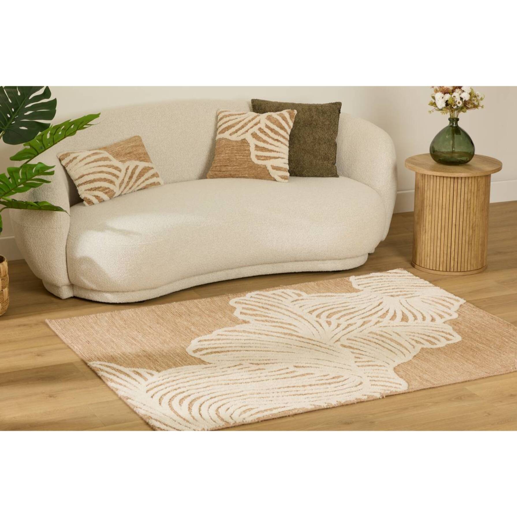 Tapis Loomia rectangulaire 120x170cm fleur