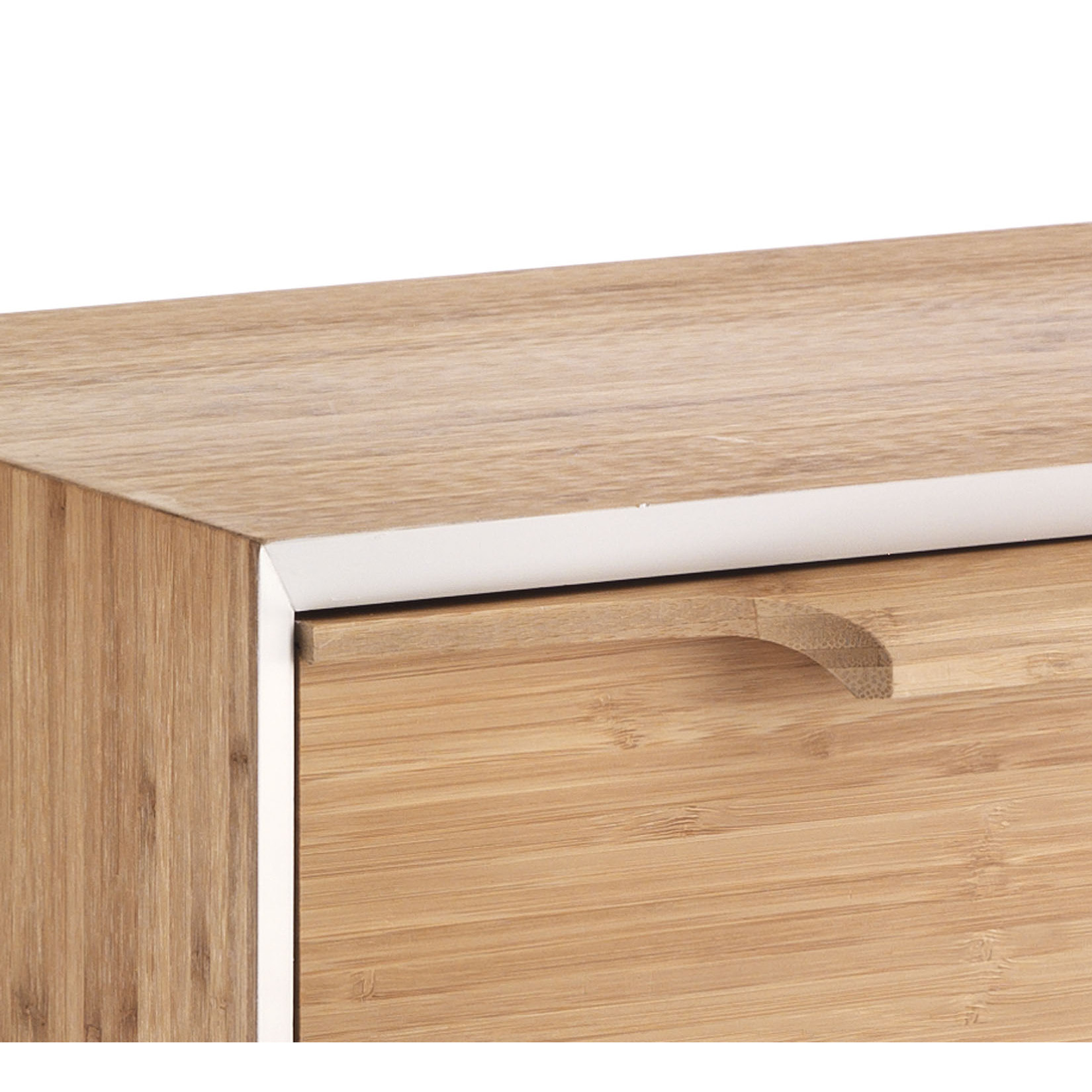 Table d’appoint Tomasucci HIJO, en bois, blanc, 42 × 30 × 58 cm