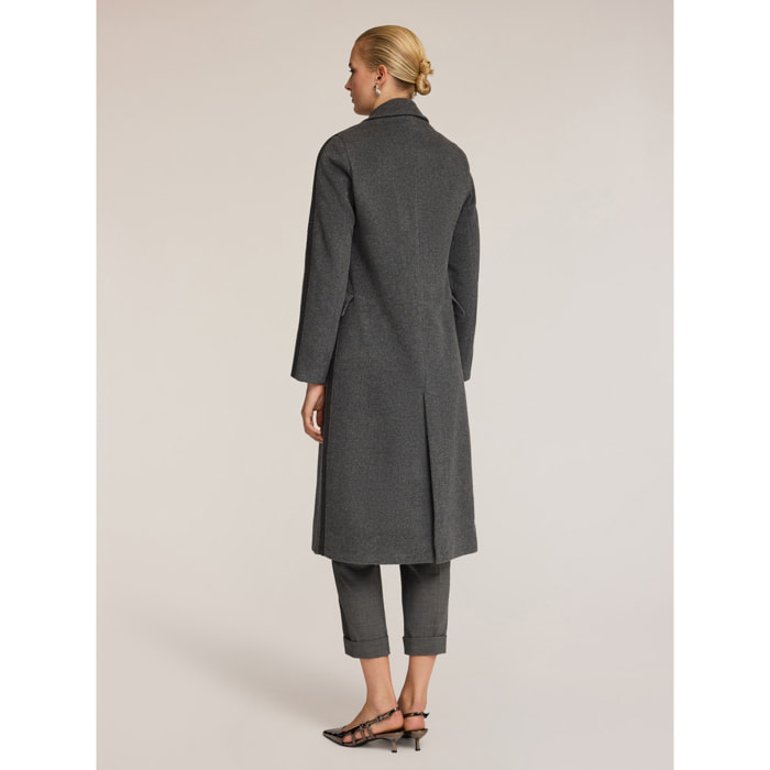 Motivi - Cappotto lungo in pura lana - Grigio