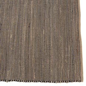 QUENTIN - Tapis rect. 160x230cm en jute et coton couleur sable et noir