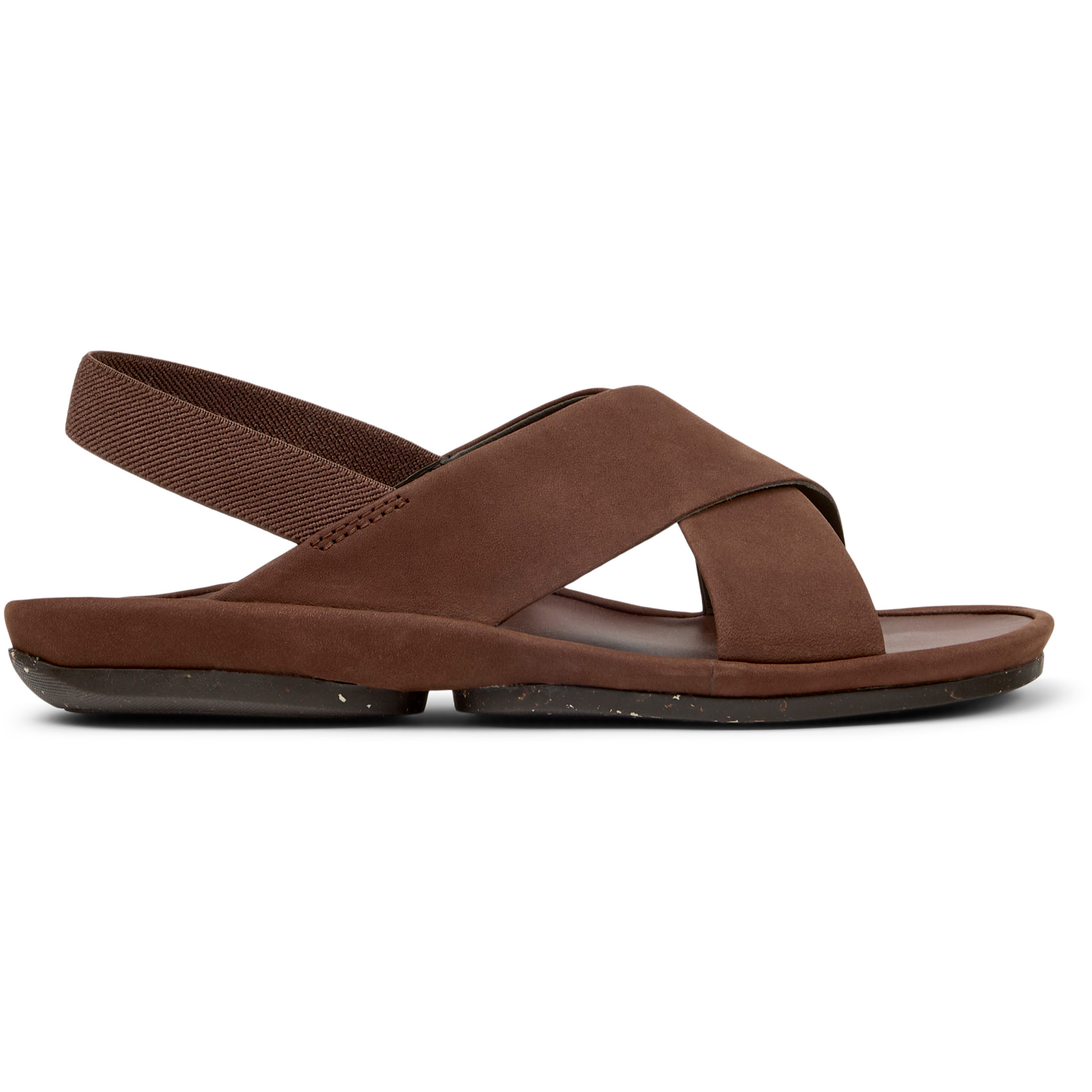 Sandalias - CAMPER Right Isla - Marron - Cuero nobuk