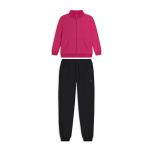 Tuta Junior full-zip con collo alto e tasche a marsupio