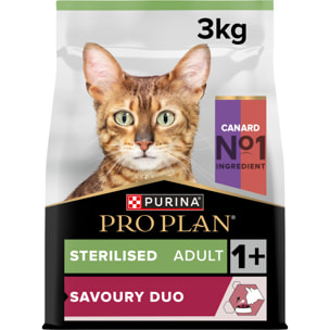 PRO PLAN Sterilised Adult SAVOURY DUO Canard et Foie 3kg