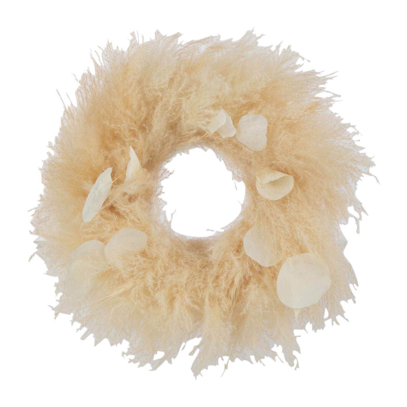 J-Line décoration couronne Feuilles - rotin - naturel small