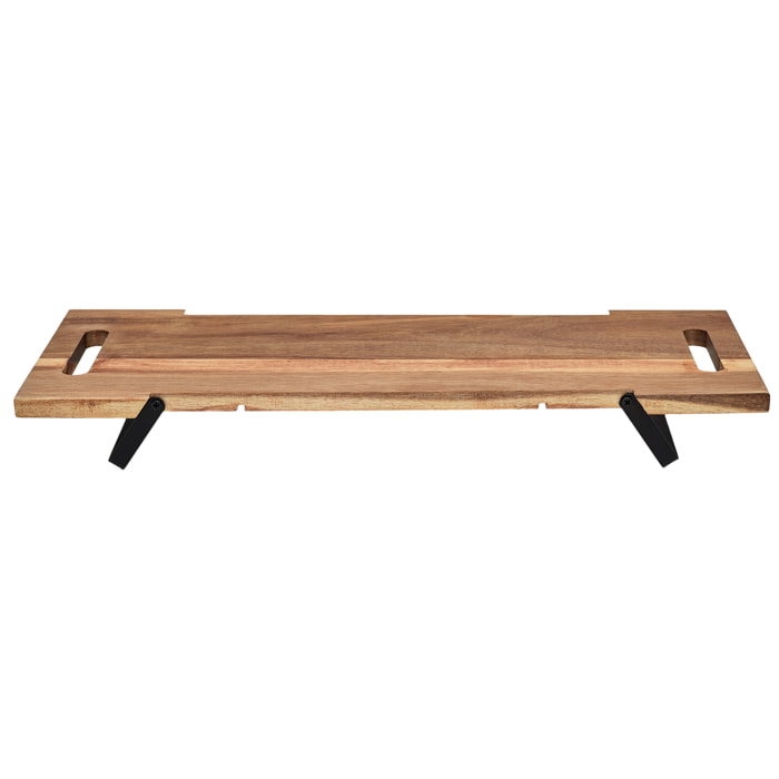 PLANCHE DE PRESENTATION ACACIA PIED METAL 55CM M6