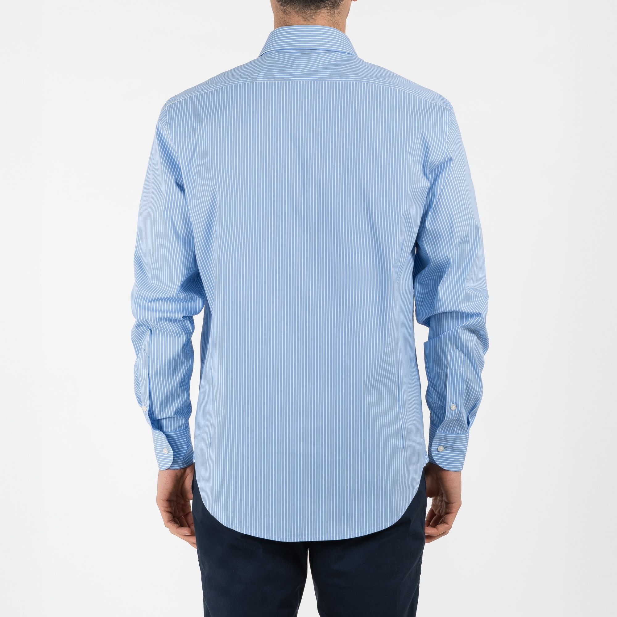 Camicia a righe collo francese