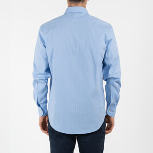 Camicia a righe collo francese